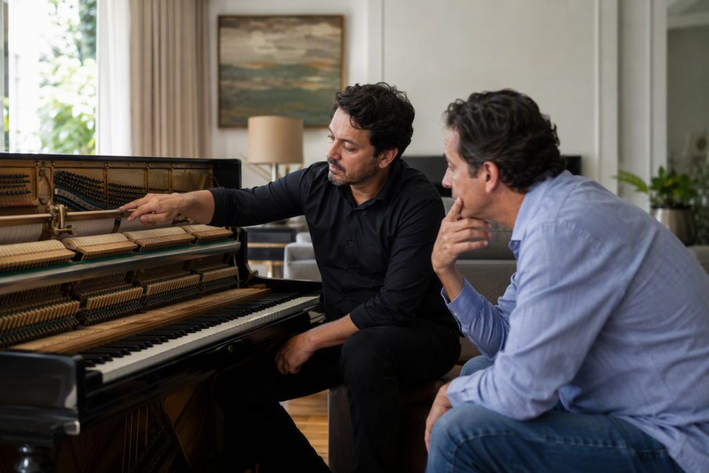 consulta técnica presencial de avaliação de piano