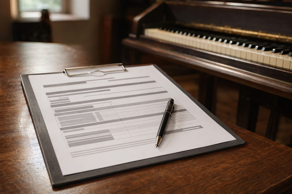 laudo técnico de avaliação de piano usado